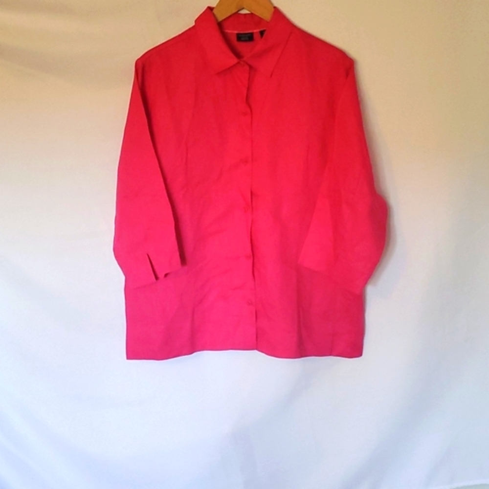 Westbound Pink Button Up Blouse Size 16